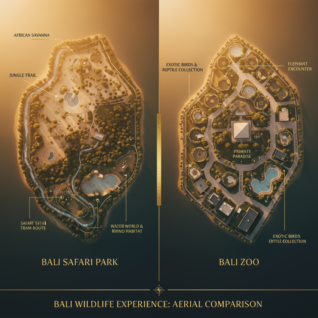 Bali Safari and Marine Park open-vehicle safari with lions on the African Savannah enclosure